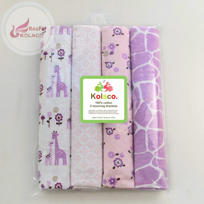 Cotton Two Layers Muslin Baby Receiving Wrapembroidery flannel blanket