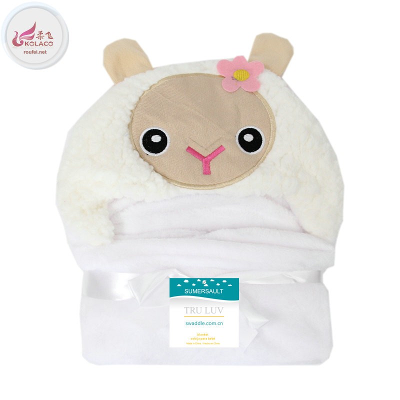 Super soft good quality Animal head baby cape plushcarter’s baby blanket